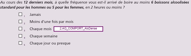 S- Question AlcDense_Comport